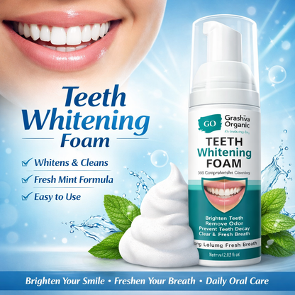 Advanced Teeth Whitening Foam | Deep Clean Oral Care with Fresh Breath Formula (60ml)