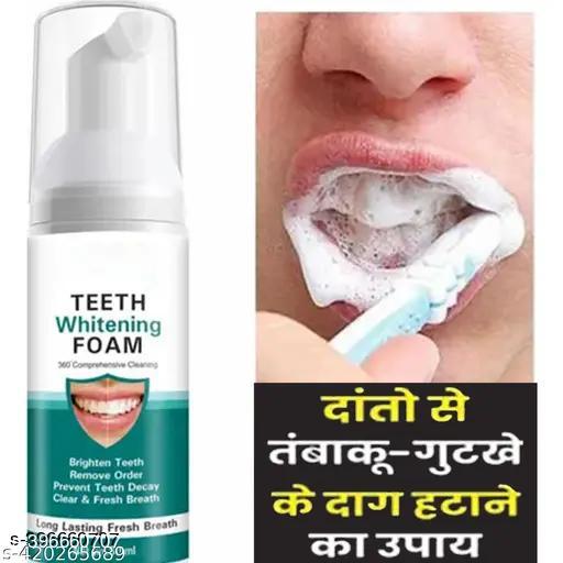 Advanced Teeth Whitening Foam | Deep Clean Oral Care with Fresh Breath Formula (60ml)