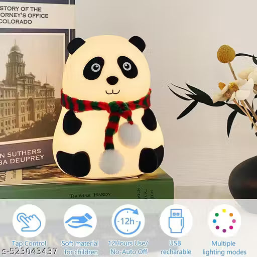 Panda Lamp, Panda Gifts, Panda Touch Silicone Lamp, Birthday Gift for Girls and Boys, Panda Light Lamp, Kids Night Light