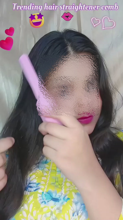 Meneflix Portable Mini Hair Straightener – Cordless, Rechargeable, Adjustable Hot Comb